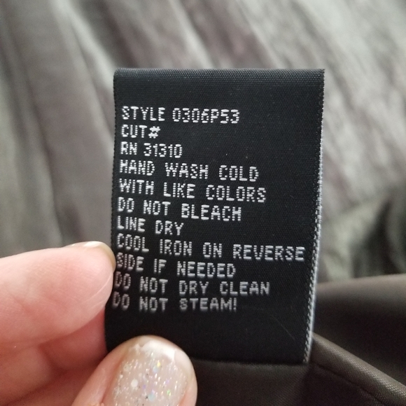 AGB Special Occasion Evening Drop Waist Crinkle Taffeta Pewter Dress NEW! sz 16 - Picture 6 of 9